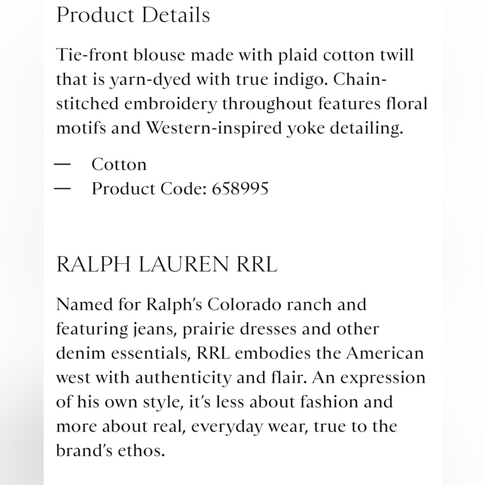RRL Western Twill Shirt - Picture 10 of 12
